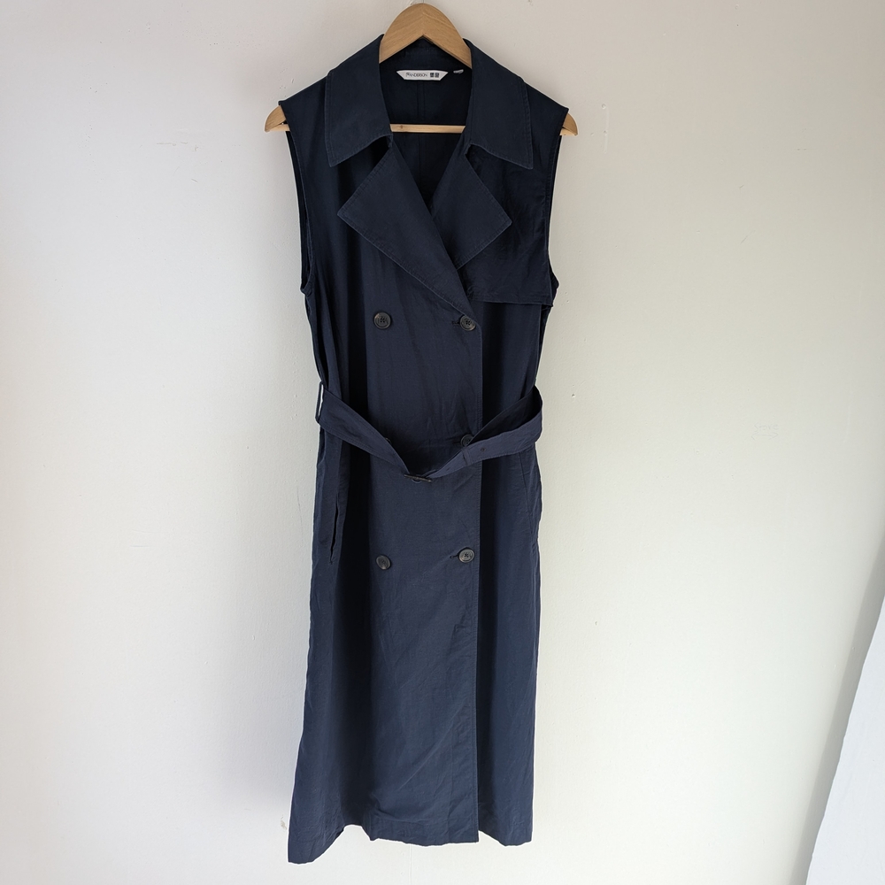 UNIQLO x JW ANDERSON Sleeveless Double-breasted Trench Dress Navy